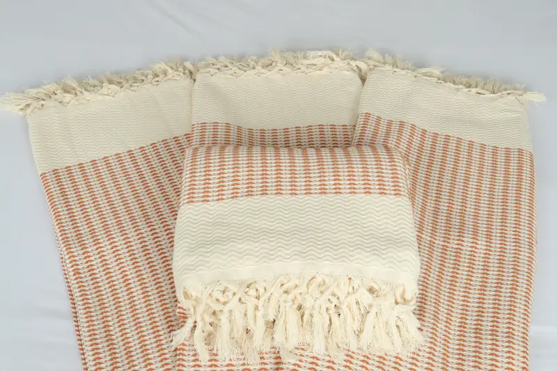 Woven Throw Blanket, Thanksgiving Tablecloth, Bachelorette Gifts, 90x76 Cotton Diamond Towel, Bridesmaid Gifts, Monogram Beach Blanket, Bride Gift - 5