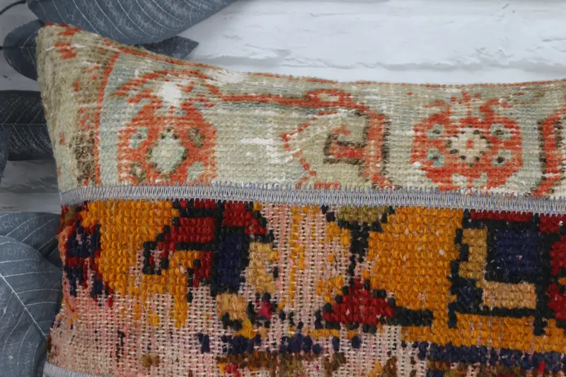 Home Decor Pillow, Kilim Pillow, 16x24 Orange Cushion Case, Oriental Pillow Cover, Cushion Case, Living Room Throw Cushion, Throw Kilim Pillow - 2