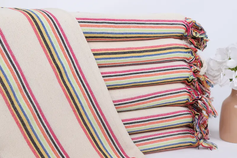 70x38 Cotton Striped Towel, Girl Trip Party Favor, Summer Gift, Personalized Gift For Her, Bridesmaid Gift, Custom Bath Towel, Quick-dry towel - 2