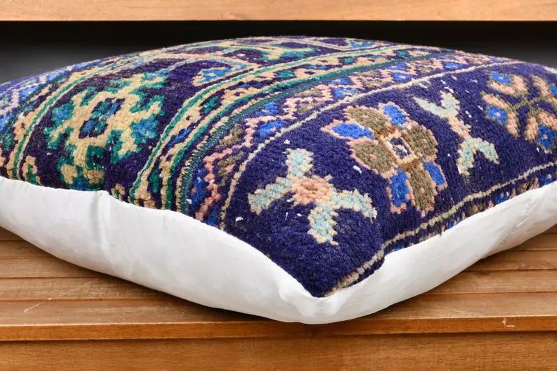 Pillow Case, Boho Pillow Sham Cover, Vintage Kilim Pillow, Handwoven Cushion Case, Interior Designer Pillow, 24x24 Red Cushion - 3
