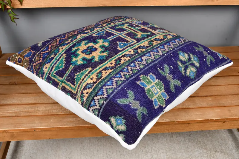 Pillow Case, Boho Pillow Sham Cover, Vintage Kilim Pillow, Handwoven Cushion Case, Interior Designer Pillow, 24x24 Red Cushion - 2