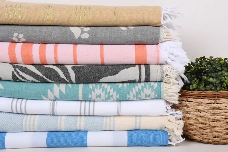 Travel Towel, Bridesmaid Gifts, 70x40 Cotton Set of 8 Towel, Bride Gift, Personalized Gifts, Peshtemal beach towel with unique design, Organic towel - 2