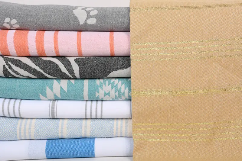 Travel Towel, Bridesmaid Gifts, 70x40 Cotton Set of 8 Towel, Bride Gift, Personalized Gifts, Peshtemal beach towel with unique design, Organic towel - 1