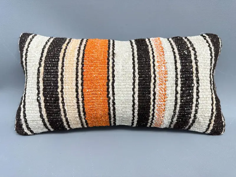 8x16 Beige Pillow Sham, Art Deco Pillow Sham, Pillow Case, Vintage Kilim Throw Pillow, Vintage Kilim Pillow, Antique Pillows - 4