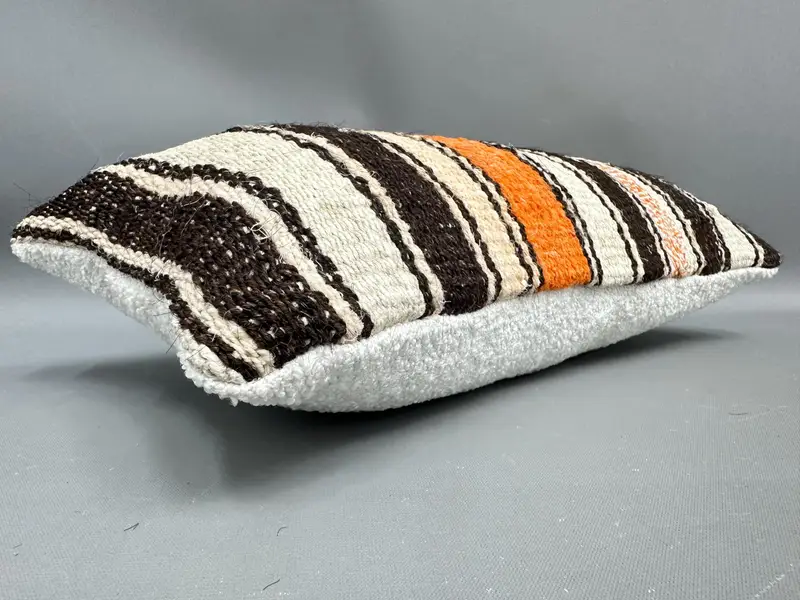 8x16 Beige Pillow Sham, Art Deco Pillow Sham, Pillow Case, Vintage Kilim Throw Pillow, Vintage Kilim Pillow, Antique Pillows - 6