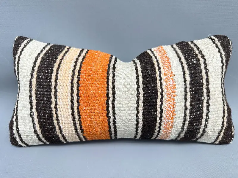 8x16 Beige Pillow Sham, Art Deco Pillow Sham, Pillow Case, Vintage Kilim Throw Pillow, Vintage Kilim Pillow, Antique Pillows - 1