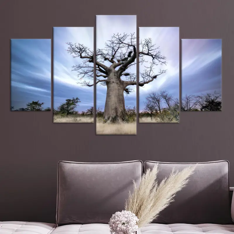 Elegante Leinwand mit Küstenbäumen: Die Ruhe der Natur in lebendigem Druck