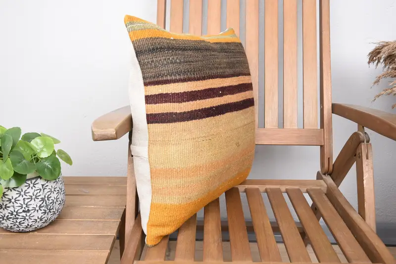 Home Decor Pillow, Pet Cushion, Handmade Throw Pillow Case, Throw Kilim Pillow, Kilim Pillow Cover, Pillow Cover, 18x18 Beige Cushion Case - 2