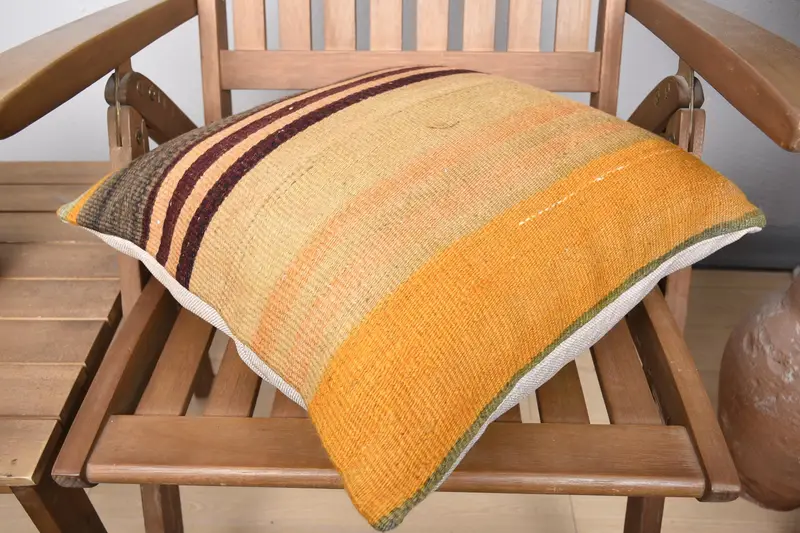 Home Decor Pillow, Pet Cushion, Handmade Throw Pillow Case, Throw Kilim Pillow, Kilim Pillow Cover, Pillow Cover, 18x18 Beige Cushion Case - 4