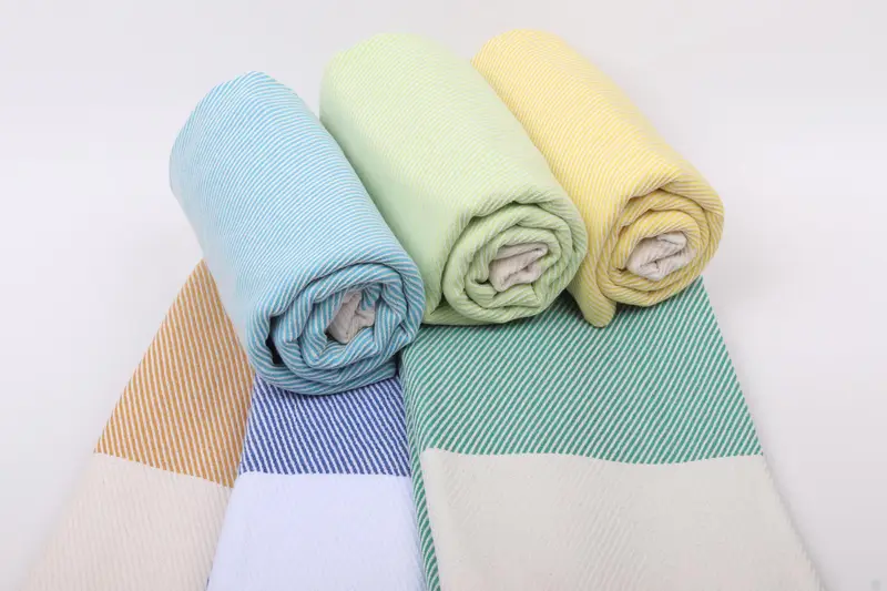 Personalized Towel Turkish Cotton Damask Stripes, Beach Towel, 70x40 Inches