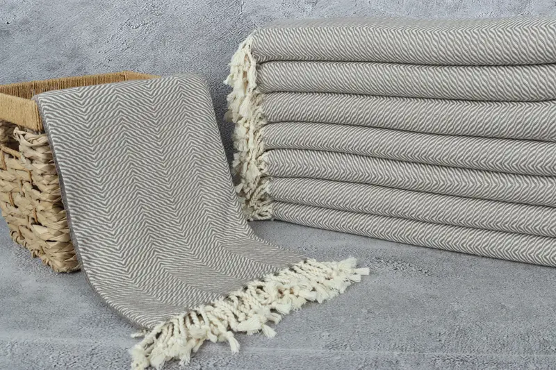 Oversized lightweight Turkish bath towel USA, Gift For Mom, Wedding Gift, Turkish Towel USA, 70x40 Cotton Chevron Towel, Organic Turkish towel - 3