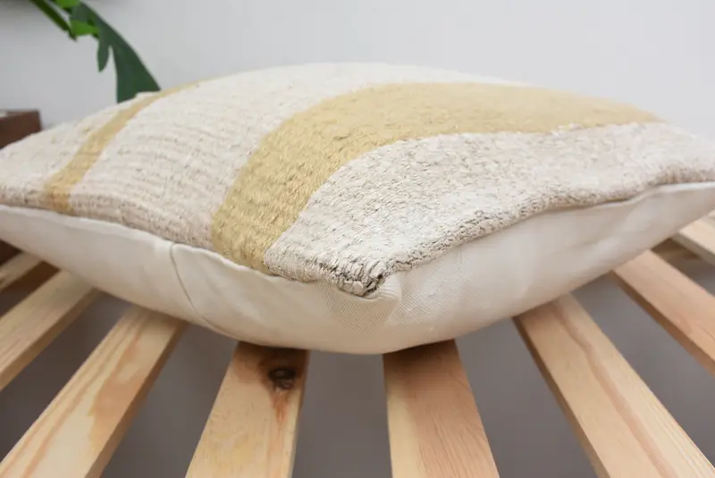 16x16 White Cushion, Ethnical Kilim Rug Pillow, Turkish Pillow, Handmade Kilim Cushion, Lounge Throw Cushion Case, Bright Cushion, Cushion - 6