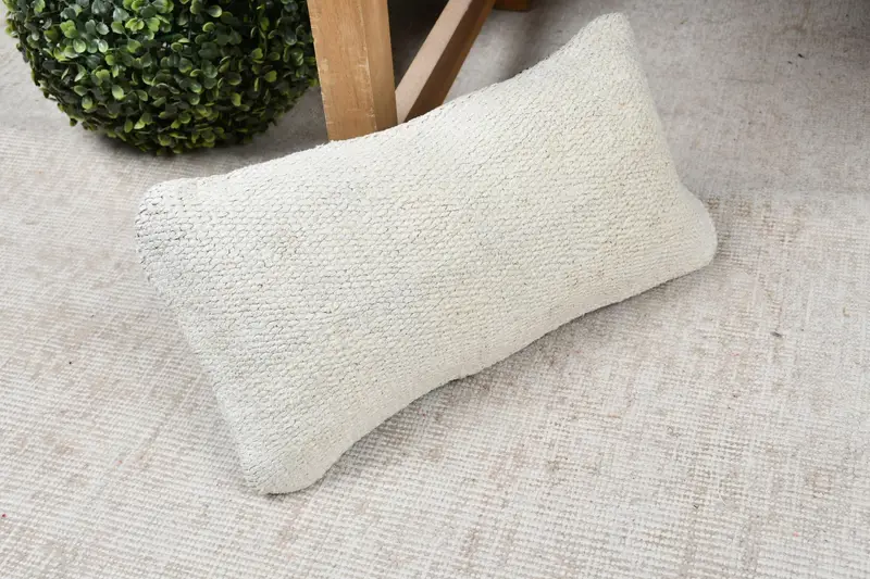 8x16 Beige Pillow, Handwoven Pillow Cover Pillow Cover, Cushion, Kilim Pillow, Kilim Pillow Cover, Boho Pillow Sham Cover - 7