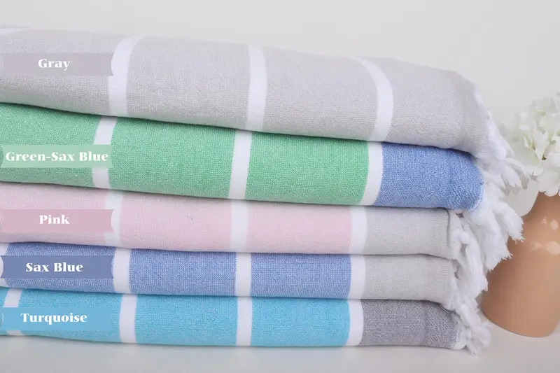 Bachelorette Party Gifts Bridesmaids, Bridal Shower Favor, 68x40 Cotton Striped Terry Towel, Bridal Shower Favors, Cute Beach Towel, Sand-free towel - 2