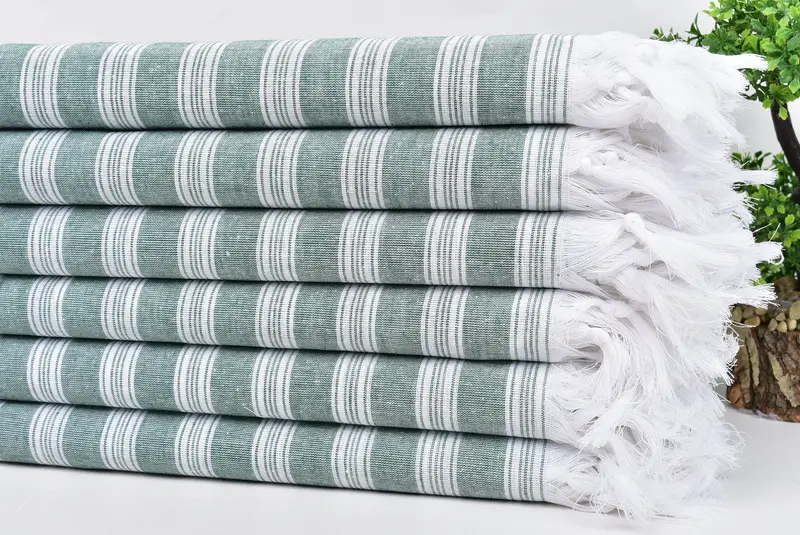 Summer Gift, 70x40 Cotton Striped Towel, Memorial Gift, Bachelorette Party Gift, Turkish beach towel, Family Gift Basket, Peshtemal Towel USA - 3