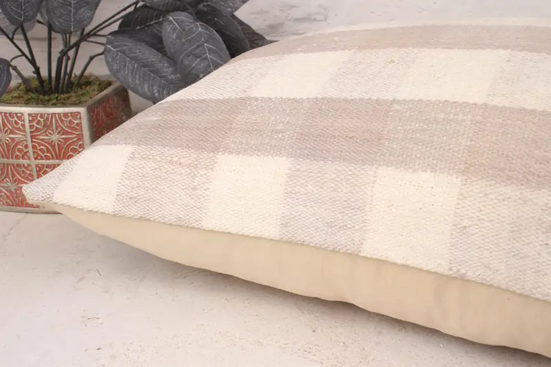 Boho Pillow Sham Cover, Luxury Cushion Cover, Interior Designer Pillow, Vintage Kilim Pillow, Pillow Cover, 16x24 White Pillow Cover - 6