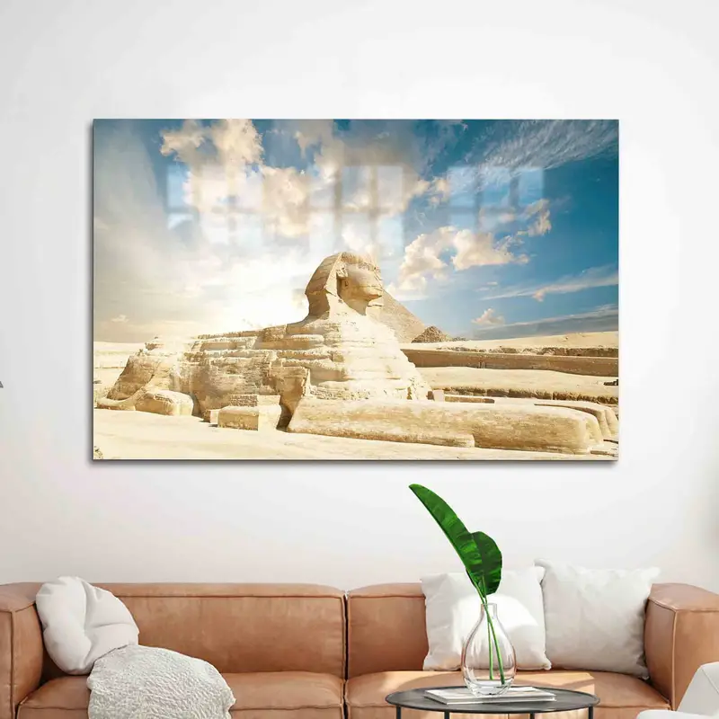 エレガントなエジプトのピラミッドビュープリントガラス - モダンエレガンス