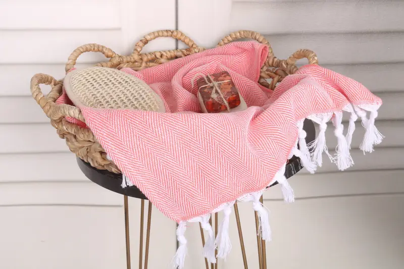 Turkish Towel Monogram, 36x18 Cotton Herringbone Towel, Holiday Towel, Monogram Hand Towel, Turkish Towel Hand Towel, Custom Gift, Bathroom Towels - 2