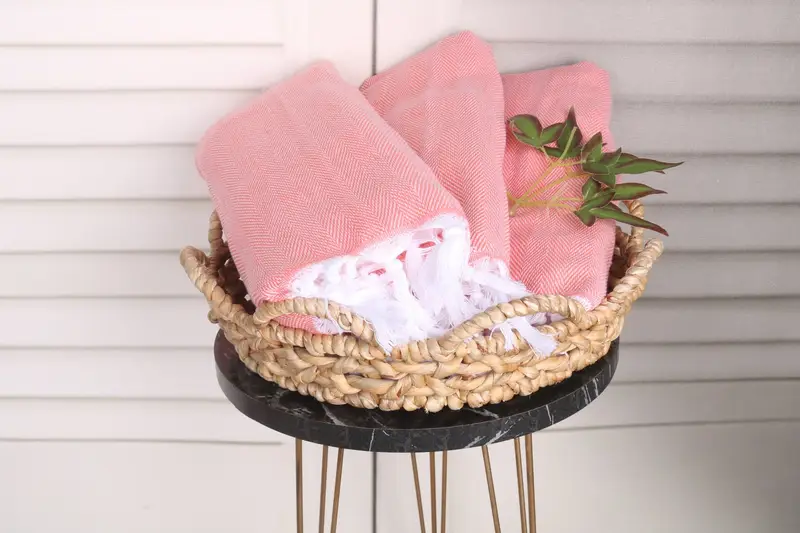 Turkish Towel Monogram, 36x18 Cotton Herringbone Towel, Holiday Towel, Monogram Hand Towel, Turkish Towel Hand Towel, Custom Gift, Bathroom Towels - 5