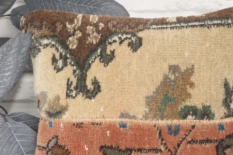Bench Cushion Case, Kilim Pillow Cover, Vintage Pillow, 14x14 Beige Pillow Sham, Boho Pillow Sham Cover, Cushion Cover, Pet Pillow Sham - 2