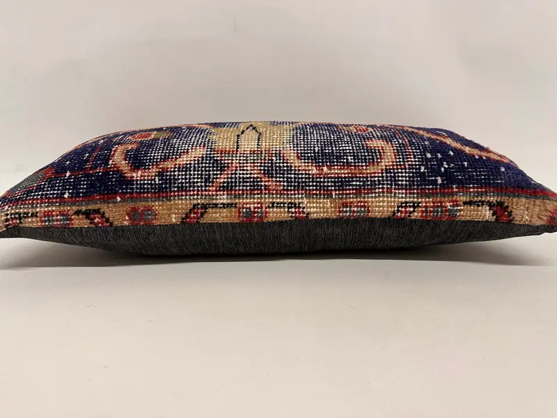 Vintage Pillow, Pillow for Sofa, Luxury Pillow Case, Boho Pillow, Sustainable Pillow, Pillow Cover, Oriental Cushion Cover, 12x24 Blue Cushion Cover - 5