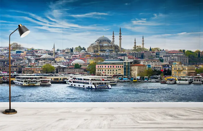 Modern Wall Paper, Paper Wall Art, Turkey Wall Paper, , Wall Paper Peel and Stick, Landscape Wall Poster, - 6