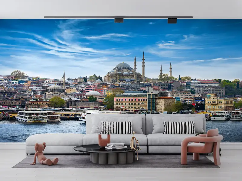 Modern Wall Paper, Paper Wall Art, Turkey Wall Paper, , Wall Paper Peel and Stick, Landscape Wall Poster, - 7