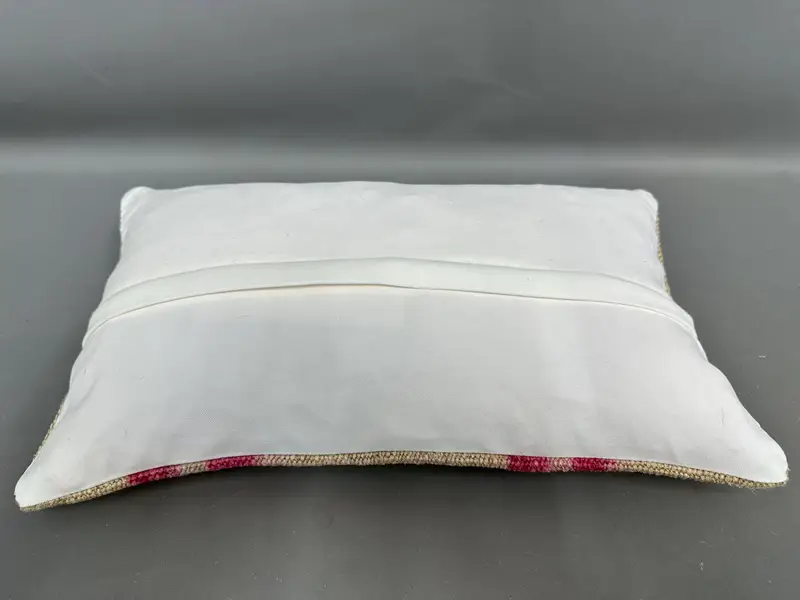 Pillow, Handmade Pillow Case, Turkish Kilim Pillow, Kilim Pillow Cover, 12x20 Beige Pillow Cover, Ethnical Kilim Rug Pillow, Neutral Pillow Case - 7