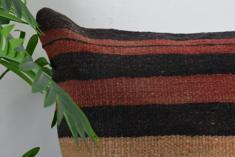 Floor Pillow Cover, Vintage Kilim Throw Pillow, Vintage Pillow, Pillow Sham, Boho Chic Pillow Cover, 20x20 Red Cushion, Home Decor Pillow - 2