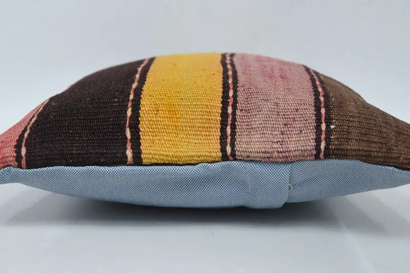 Outdoor Throw Pillow Sham, Throw Kilim Pillow, 12x12 Brown Pillow Cover, Traditional Pillow Sham, Home Decor Pillow, Cushion Case, Pillow for Sofa - 5