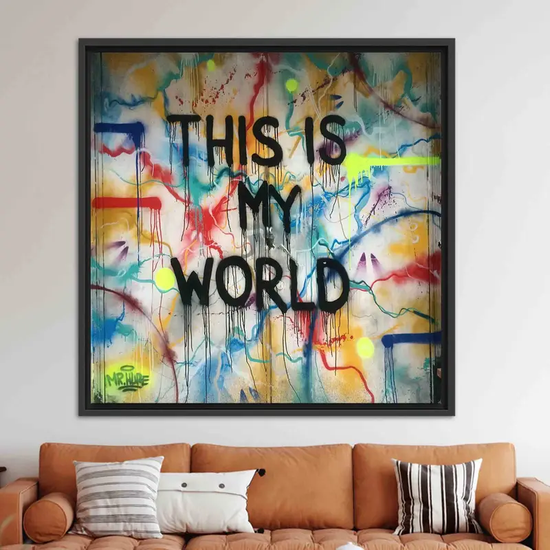 Lebendige Graffiti-Leinwand: Verwandeln Sie Ihren Raum mit farbenfroher Kunst