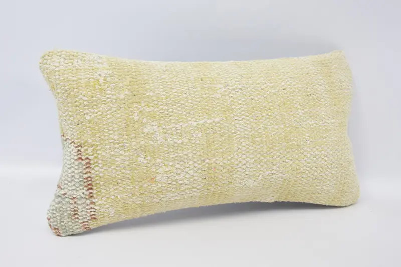 Pillow Case, Pet Cushion, Kilim Pillow Cover, Hippie Throw Cushion Cover, 8x16 Beige Pillow, Turkish Kilim Pillow, Vintage Kilim Throw Pillow - 3