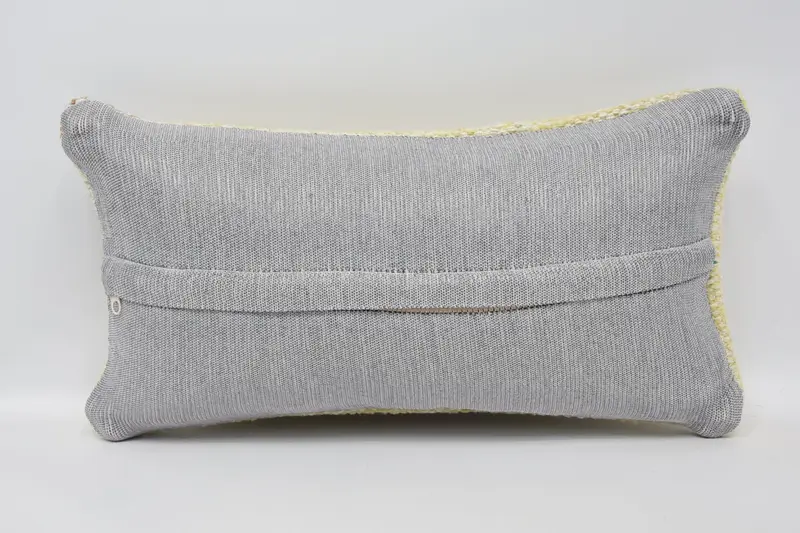 Pillow Case, Pet Cushion, Kilim Pillow Cover, Hippie Throw Cushion Cover, 8x16 Beige Pillow, Turkish Kilim Pillow, Vintage Kilim Throw Pillow - 6