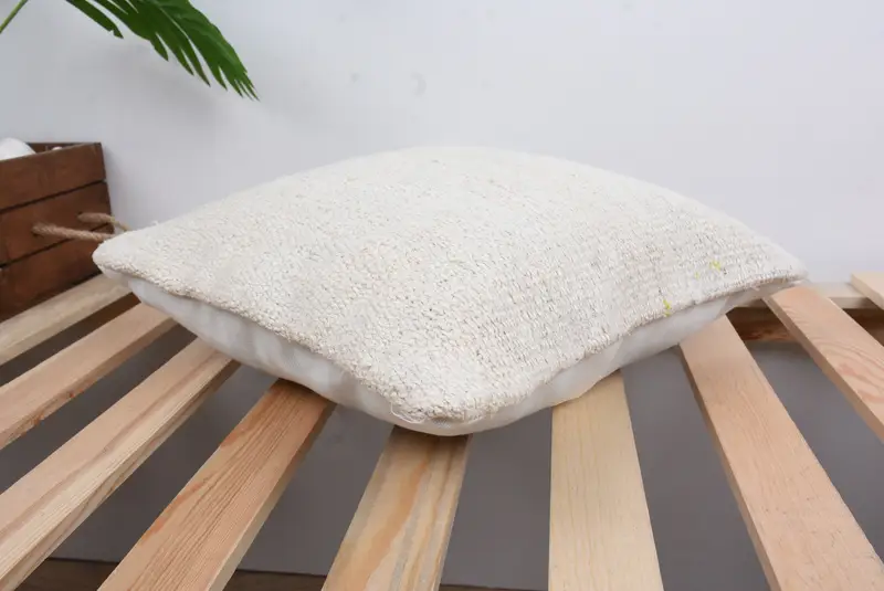 Decorative Pillow, Pillow Cover, 14x14 White Cushion, Vintage Kilim Pillow, Pillow for Couch, Handmade Kilim Cushion - 6