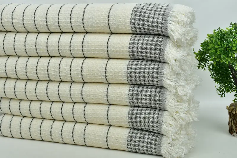 Wedding Gifts Towel, 70x40 Cotton Waffle Towel, Beach Towel Monogram, Home Decor Gifts, Bride Gift, Cute Beach Towel, Bridal Shower Gift - 3