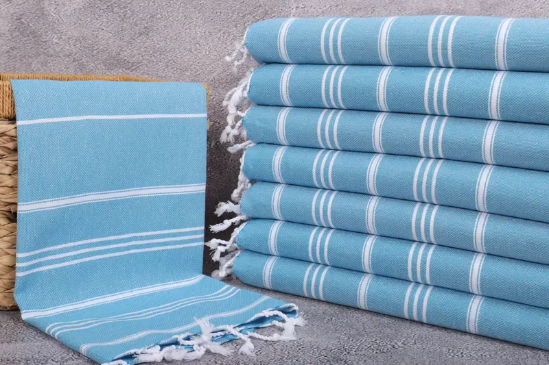 Kitchen Towel, Travel Towel, Christmas Hand Towel, Bridesmaid Gift, Bridesmaid Gifts, 40x24 Cotton Striped Towel, Personalized Kitchen Towel - 3