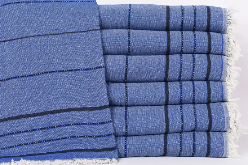 Beach Blanket, Boho Throw Blankets, Monogram Blanket, Bachelorette Party Favors, 100x80 Cotton Striped Towel, Turkish Blanket Queen - 1