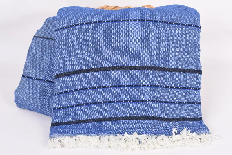Beach Blanket, Boho Throw Blankets, Monogram Blanket, Bachelorette Party Favors, 100x80 Cotton Striped Towel, Turkish Blanket Queen - 5
