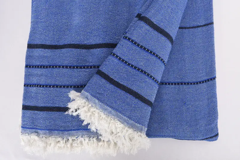 Beach Blanket, Boho Throw Blankets, Monogram Blanket, Bachelorette Party Favors, 100x80 Cotton Striped Towel, Turkish Blanket Queen - 8