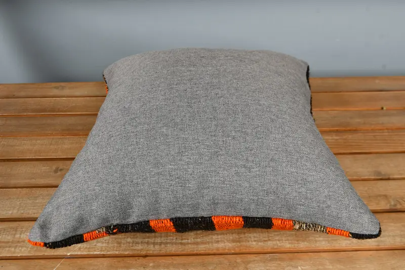 Custom Pillow Case, Handwoven Pillow Cover Cushion Case, Antique Pillows, Throw Kilim Pillow, Cushion Case, Kilim Pillow, 16x16 Beige Pillow Case - 5
