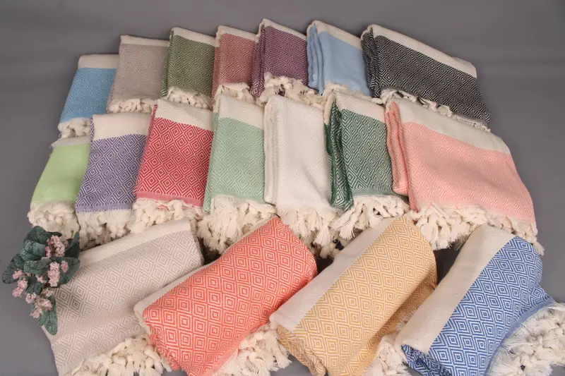 Personalized Turkish Beach Towel Beige, 40x70 Inches