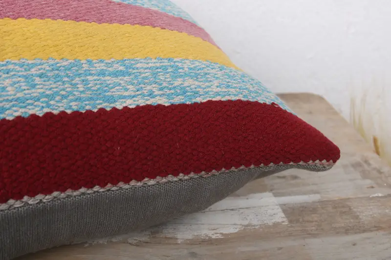 Pillow Sham, Pillow for Couch, Vintage Kilim Pillow, Boho Pillow, Retro Throw Pillow Case, Nomadic Cushion Cover, Cotton Cushion, 12x24 Red Cushion - 6