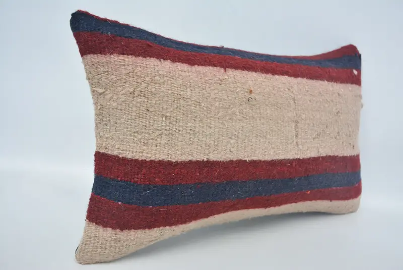 Throw Kilim Pillow, Cushion Case, Turkish Kilim Pillow, Ethnic Cushion, 12x20 Beige Pillow Case, Kilim Pillow, Vintage Kilim Pillow Pillow - 3