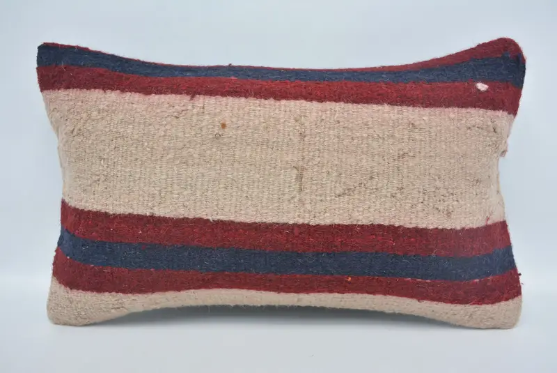 Throw Kilim Pillow, Cushion Case, Turkish Kilim Pillow, Ethnic Cushion, 12x20 Beige Pillow Case, Kilim Pillow, Vintage Kilim Pillow Pillow - 1