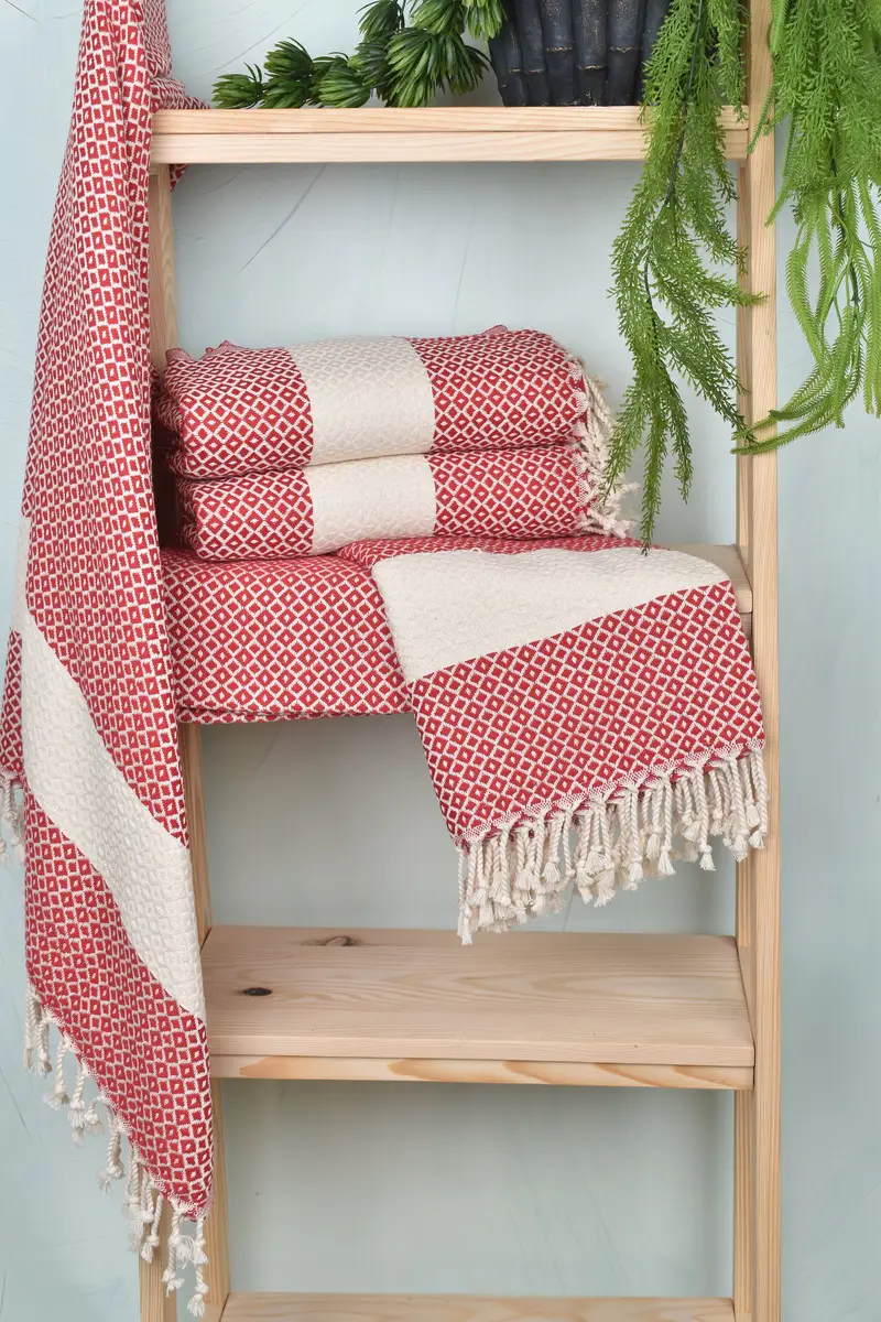 Bachelorette Gifts, Custom Wedding Gift, Fouta towel, Anniversary Gift For Her, Scarf Towel, 70x40 Cotton Geometric Towel, Sand-Resistant Peshtemal - 6