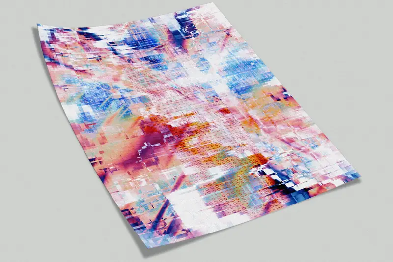 Paper Wall Art ,Wall Paper Peel and Stick,Bright Wall Paper,Office Wall Paper,Colorful Abstract Mural,Contemporary Wall Print, - 6