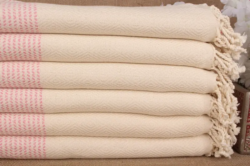 Bridesmaid Gift Towel Diamond Monogrammed Pink Cotton, 40x71 Inches