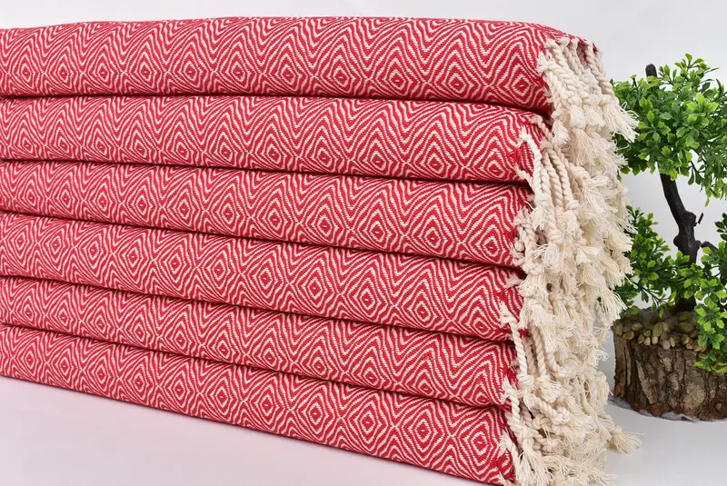 Bridesmaid Gift, Wedding Favors, Personalized Gift For Him, Gym Towel, Personalized Gift, Turkish Tea Towel, 36x18 Cotton Zigzag Diamond Towel - 3