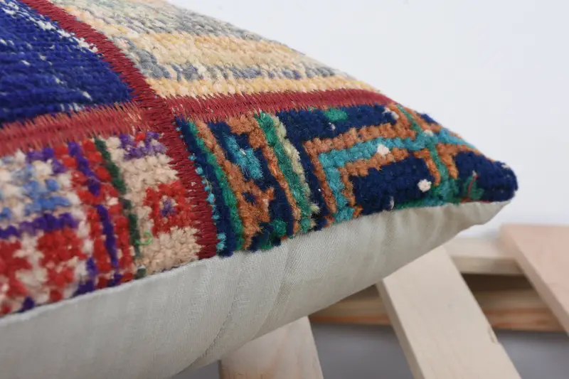 Home Decor Pillow, 16x16 Blue Pillow Sham, Authentic Pillow, Hippie Throw Pillow Sham, Ethnic Pillow, Cushion Cover, Antique Pillows, Boho Pillow - 7