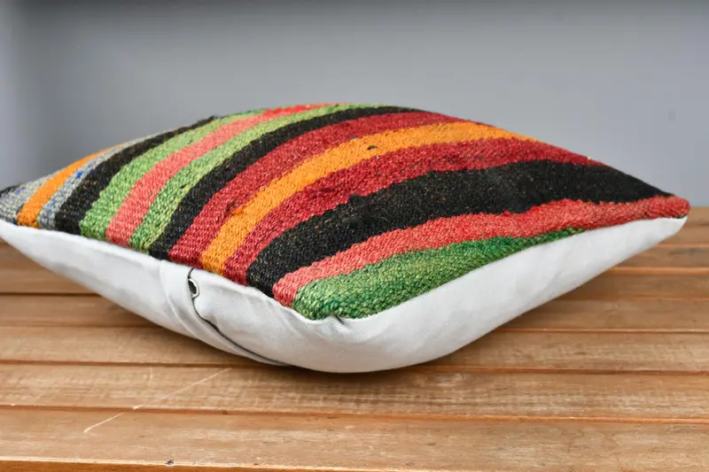 Dekorative Kissenbedeckung, 12x12 Rote Kissenbezüge, Kissen, Boho -Kissenschein -Abdeckung, Yogah -Kissenabdeckung, türkisches Kilim -Kissen, Vintage -Kissen - 4